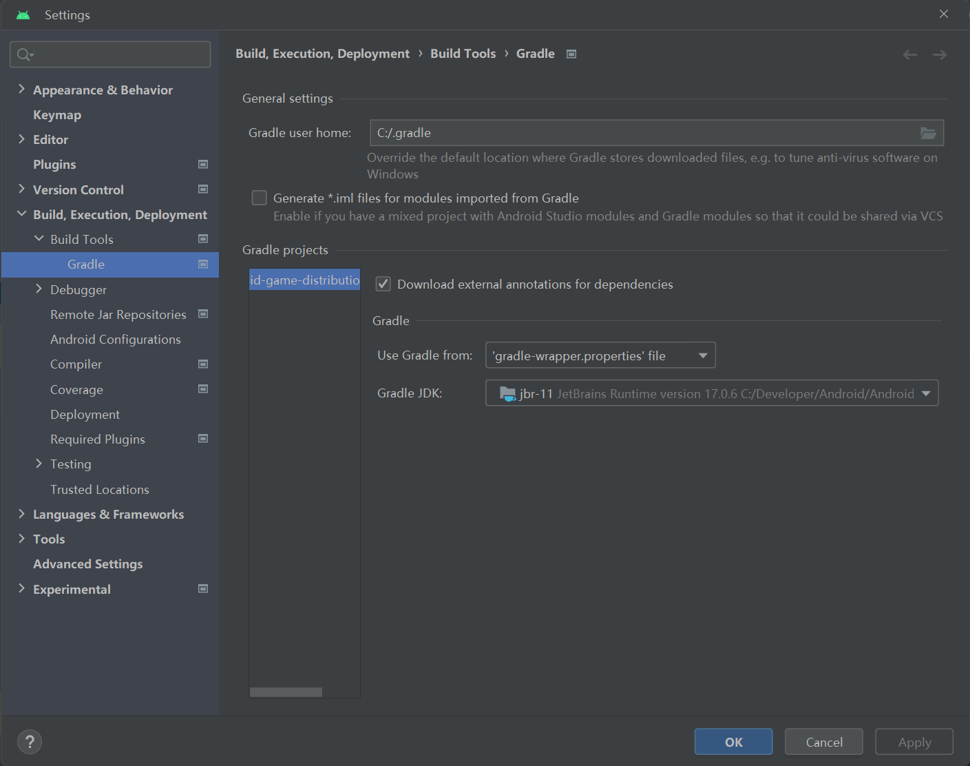 Gradle JDK 11